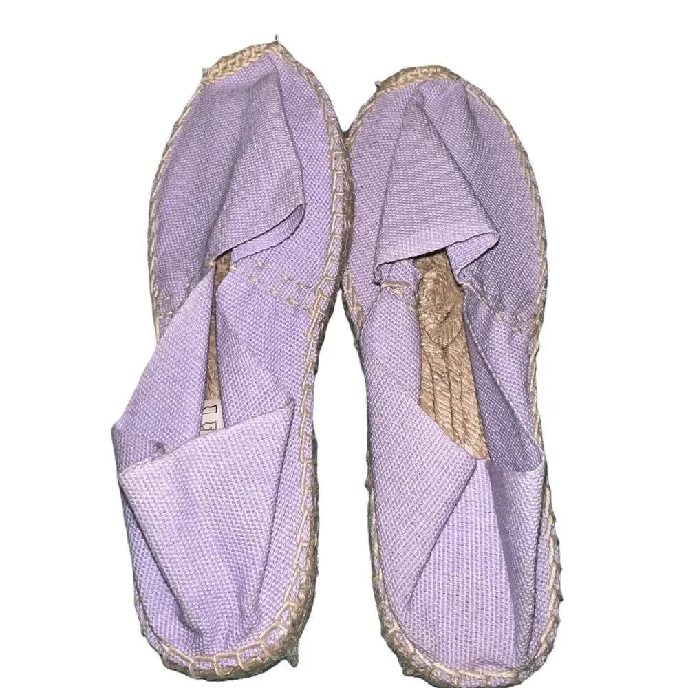 Cosido A Mano lavender and tan espadrilles flats women’s‎ size 5 US / EU size 35